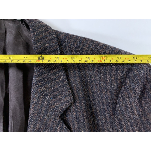Vitorio Rex Blazer 40R Brown Tweed Wool 2 Btn Mens Italy Jacket Sport Coat - Picture 10 of 11
